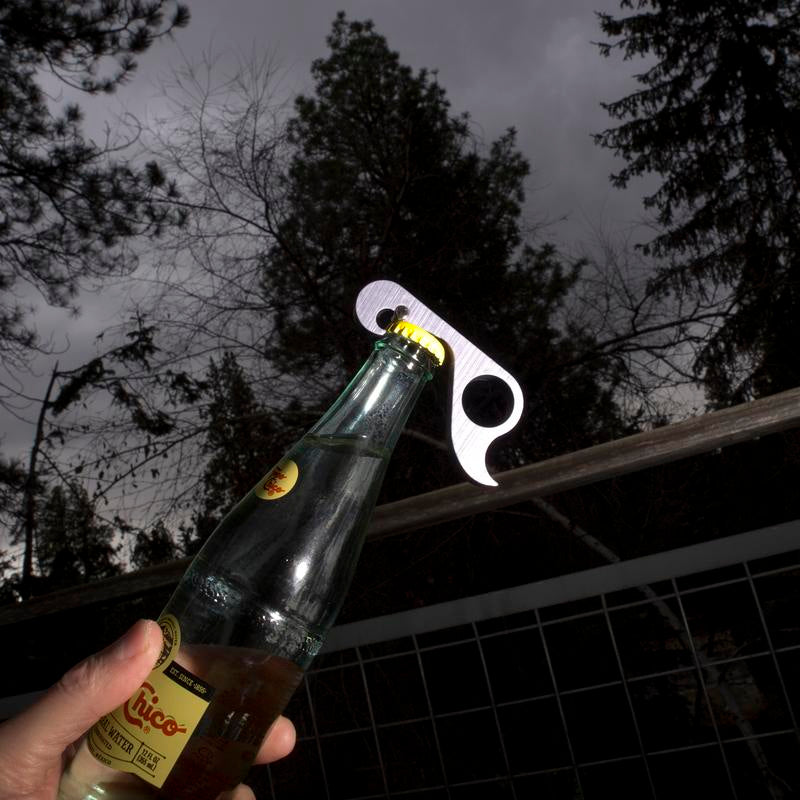 Grabopener - One-Handed + Solid Aluminum Bottle Opener with Strong Neodymium Magnet + Ergonomic Design