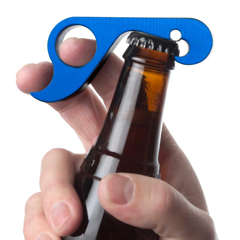 Grabopener - One-Handed + Solid Aluminum Bottle Opener with Strong Neodymium Magnet + Ergonomic Design