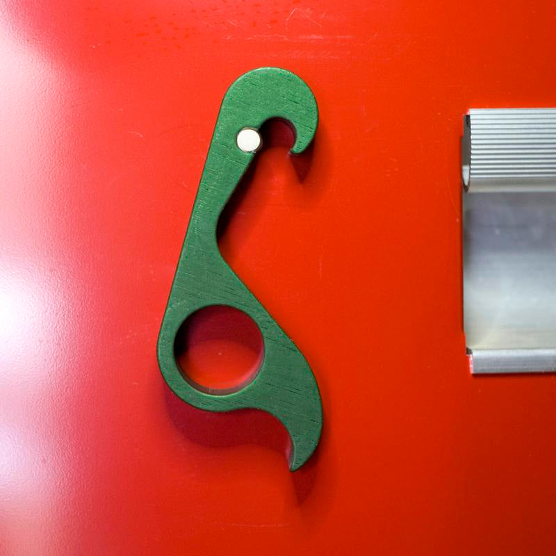 Grabopener - One-Handed + Solid Aluminum Bottle Opener with Strong Neodymium Magnet + Ergonomic Design